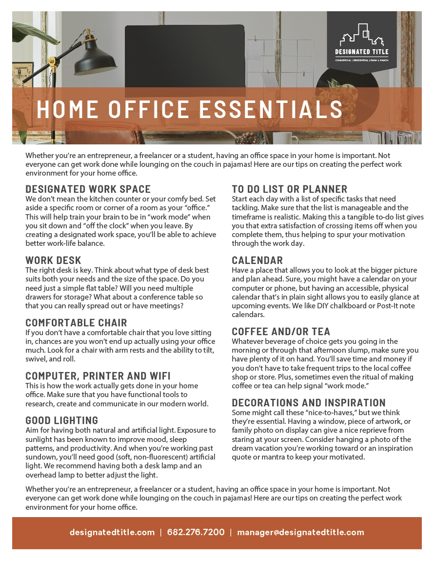 Must-Have Office Essentials to Set Up Your Home Office