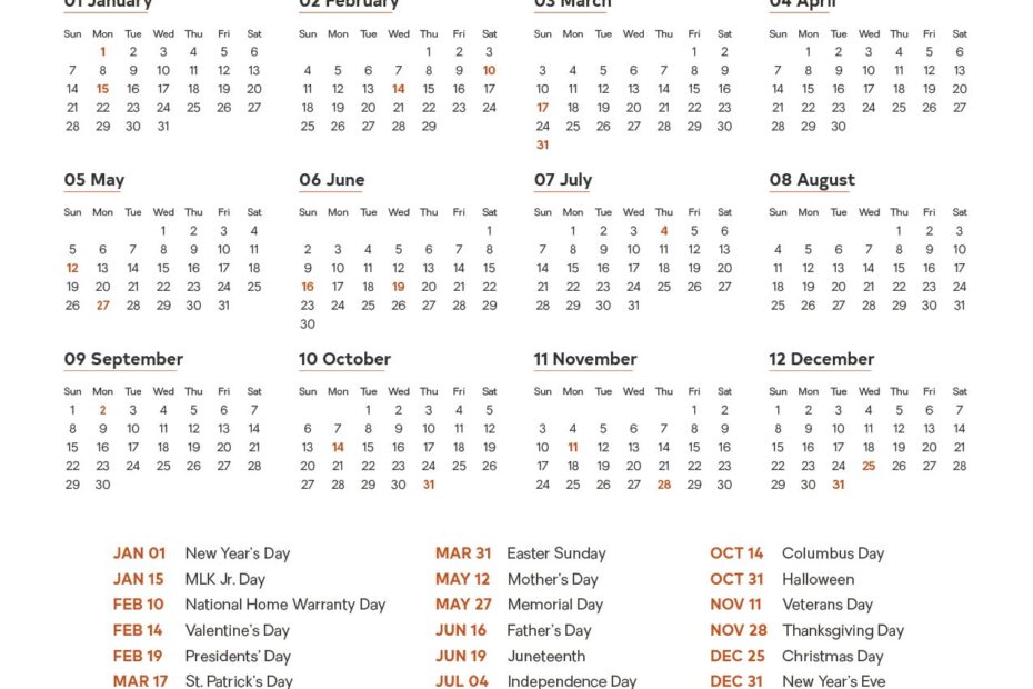 2024 Designated Title Calendar