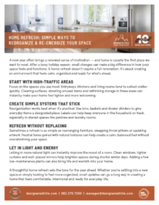 Home Refresh: Simple Ways to Reorganize and Re-Energize Your Space